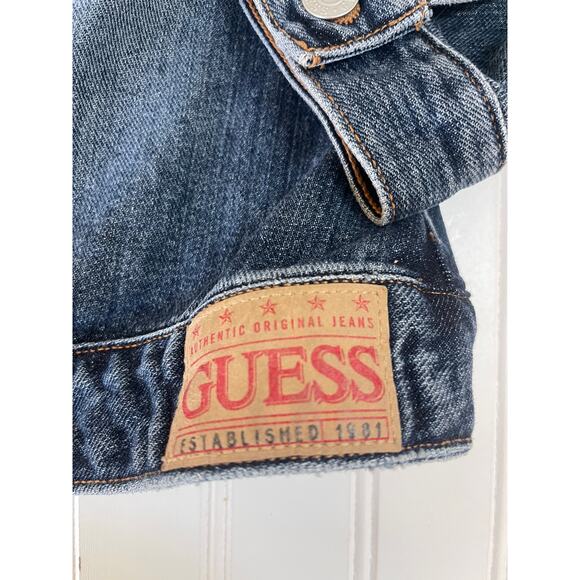 Vintage Guess Medium Wash Jean Denim Jacket - Size Women's Small - Picture 3 of 7